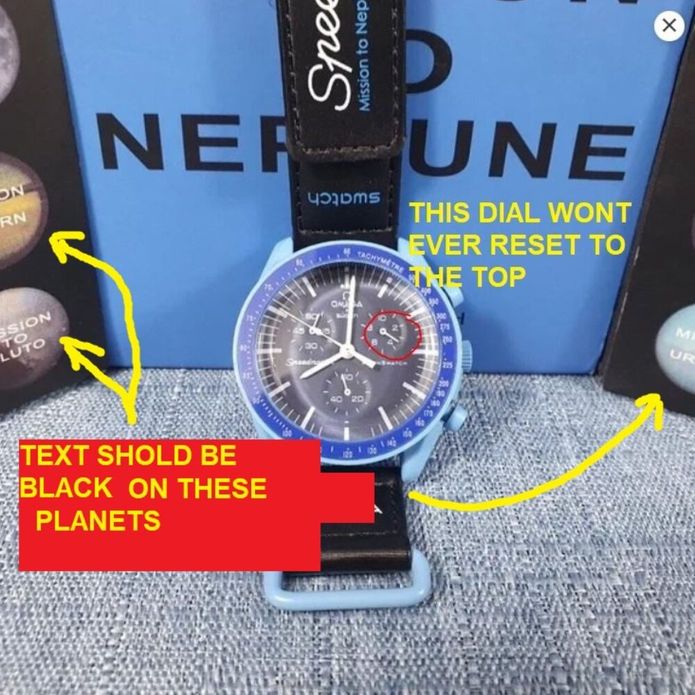 COPY - Swatch Omega Moonswatch Mission to Neptune the Moon Mercury Watch etc